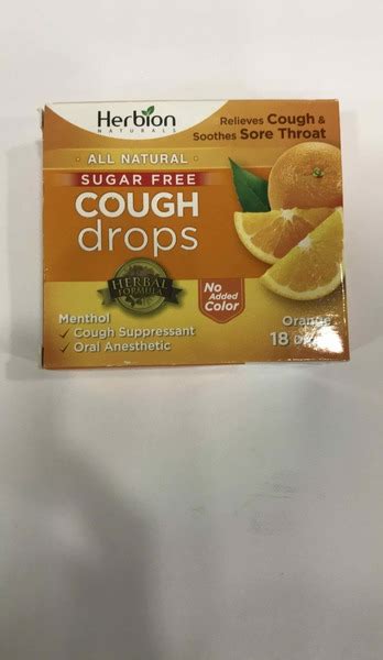 ALL NATURAL SUGAR FREE COUGH DROPS, ORANGE | The Natural Products Brands Directory