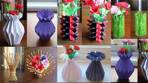 How To Make Paper Flower Vase | Best Flower Site