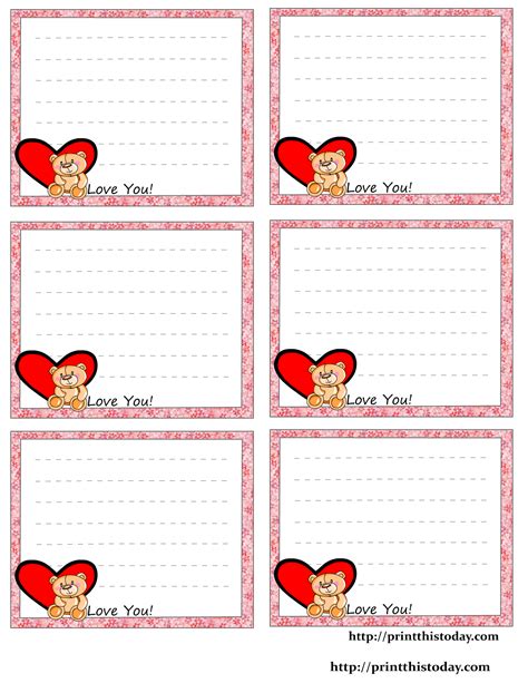 Love Stationery Printable