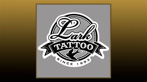 $2.00: 4 inch STICKER - Lark Tattoo Circle Logo Die-Cut Sticker