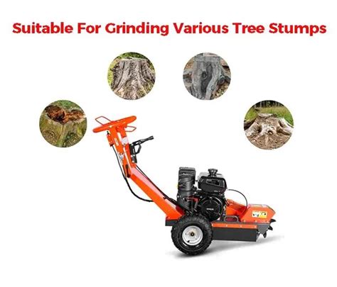 Chinese Factory Wholesale High Quality Gasoline Engine Powered Stump Grinder Tree Root Removal ...