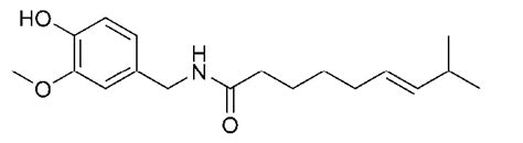 Structure de la capsaïcine Source : Wikipédia common | Download Scientific Diagram