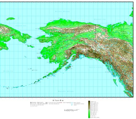 Alaska Elevation Map