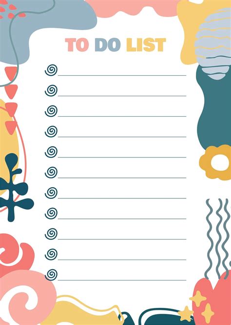 Cute Printable to Do List Template | To do lists printable, To do list, List template