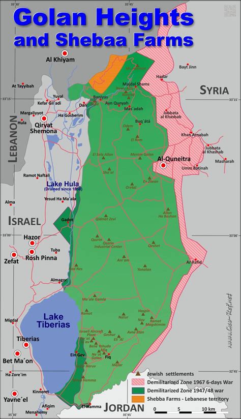 Golan Heights and Shebaa Farms : Israel