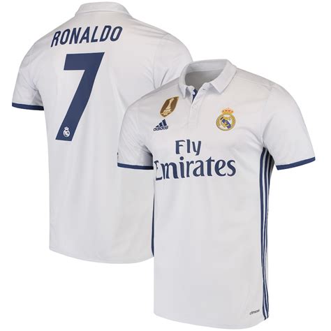 Cristiano Ronaldo Real Madrid adidas 2016/17 Home Replica Jersey - White