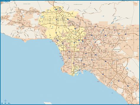 Los Angeles Metro Map | Digital Vector | Creative Force