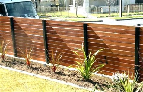 Horizontal Fence Ideas With Metal Posts