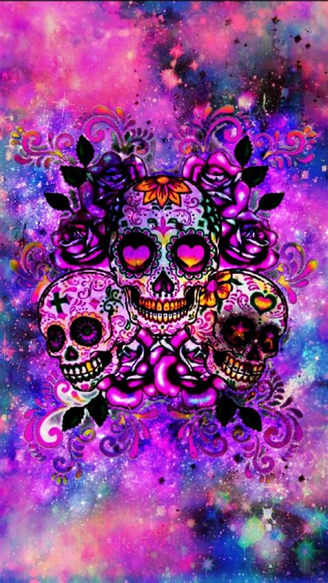 🔥 [30+] Glitter Skull Wallpapers | WallpaperSafari