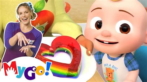 Jello Color Song + MORE! | CoComelon - Nursery Rhymes | MyGo! Sign Language For Kids | ASL - YouTube