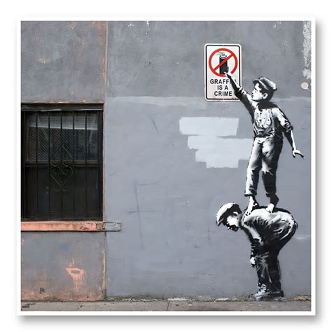 Banksy Graffiti Is A Crime Art Print