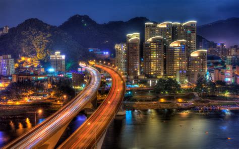 Wallpaper ID: 933268 / night, hd, 1080P, light, cityscape, freeway, timelapse, buildings ...