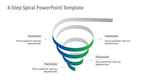 4 Steps Spiral Diagram PowerPoint - SlideModel