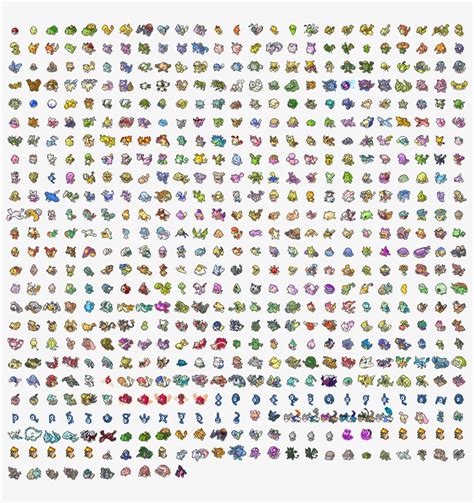 List Of Novelty Pokemon Shiny Pokemon Sprites - Complete List Of Pokemon - 800x800 PNG Download ...