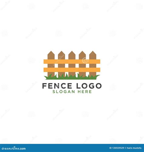 Fence logo design template stock vector. Illustration of symbol - 120559529