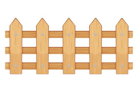 Garden Fence. Cartoon Wooden Plank Farm Graphic by onyxproj · Creative Fabrica