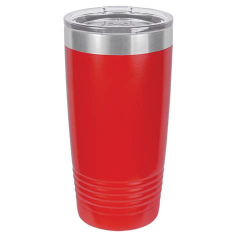 Beverage Tumblers - 20oz Red Tumbler with Lid