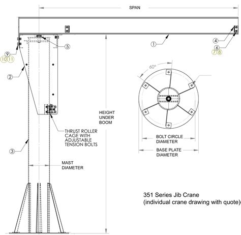 7 Jib Crane Design Drawings Images - Free Standing Jib Crane Drawing, Jib Crane Drawing and ...