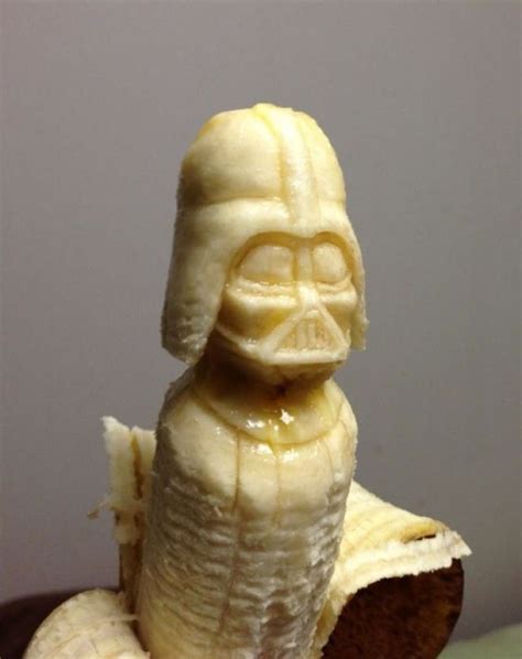 Banana Darth Vader | Fruit carving, Banana art, Food