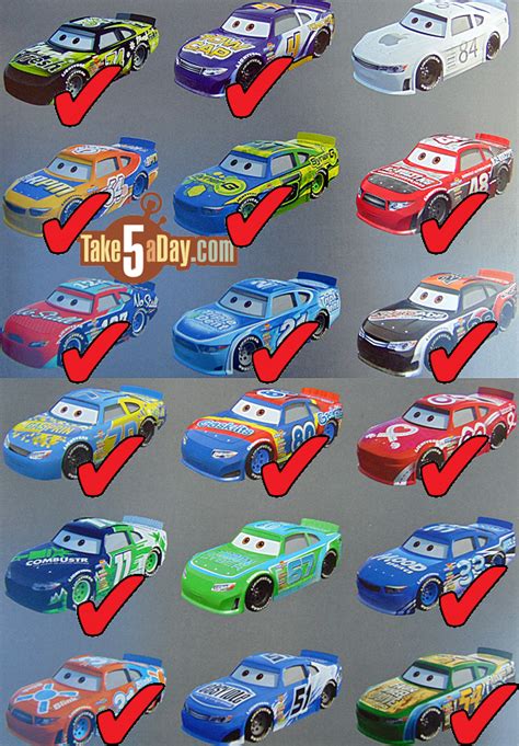 Mattel Disney Pixar CARS 3: Art of CARS 3 Piston Cup Racers Check 'Em Off | Take Five a Day