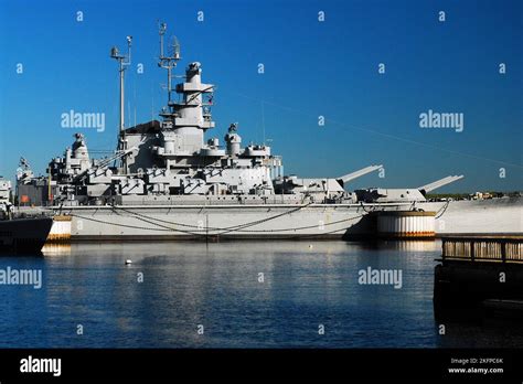 The USS Massachusetts, a US Navy South Dakota class Battleship, is ...