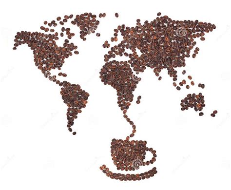 Coffee map stock image. Image of coffee, cartography - 14352887