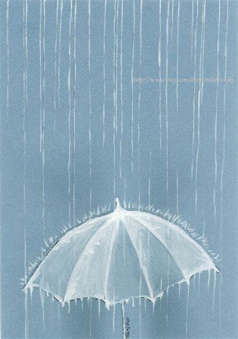 Rain Rain ORIGINAL Watercolor painting 9x6.5 by NJsDreamBoxes