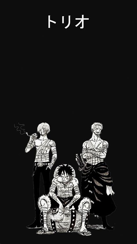 Download One Piece Phone Luffy Sanji Zoro Manga Wallpaper | Wallpapers.com