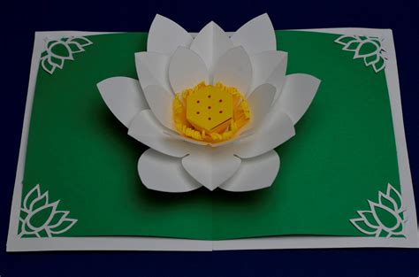 Lotus Flower Pop Up Card Template