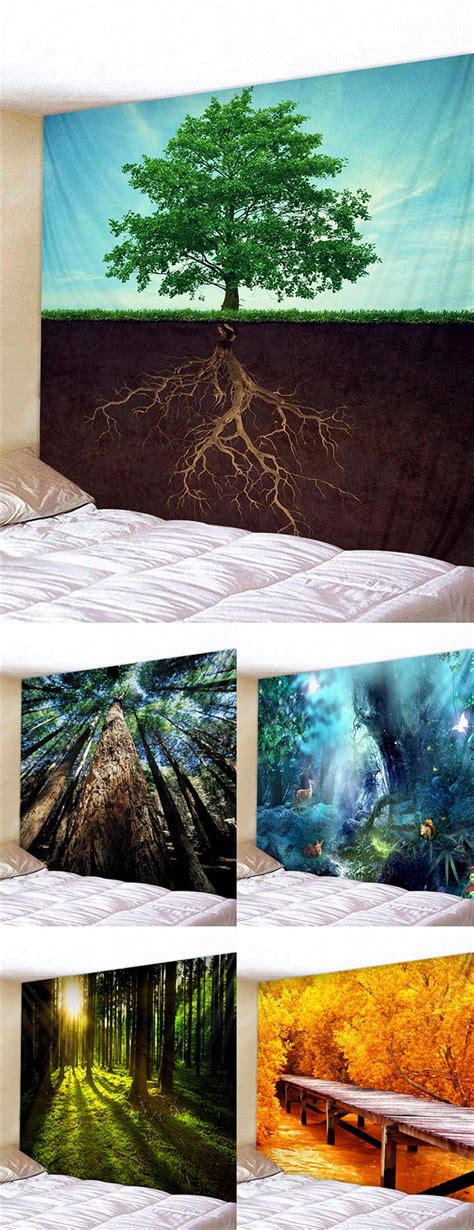 Tree and Root Tapestry Wall Art