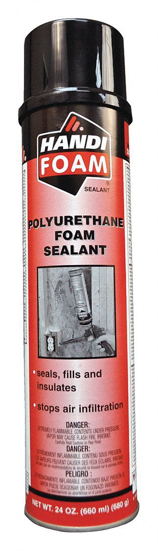 HANDI-FOAM Insulating Spray Foam Sealant, 24 oz, Aerosol Can, Indoor, Outdoor, Number of ...