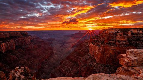 Download Sunset Canyon Grand Canyon Nature Sunrise HD Wallpaper