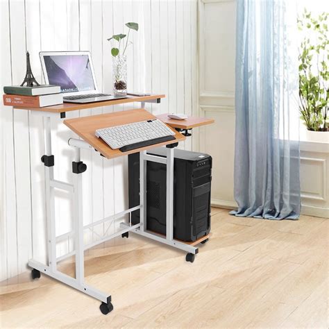 Adjustable Height Computer Desk,Stable Height Adjustable Mobile Laptop ...