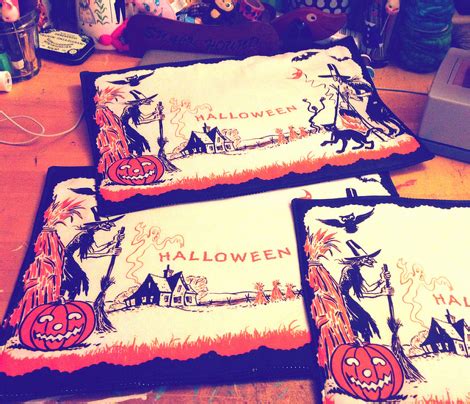 Vintage Halloween Placemats fabric - heidikenney - Spoonflower