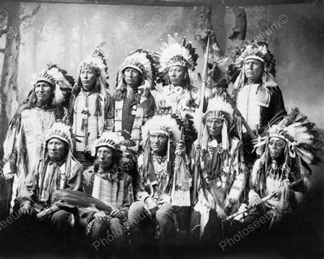 Sioux Chiefs 1899 Vintage 8x10 Reprint Of Old Photo | Native american ...