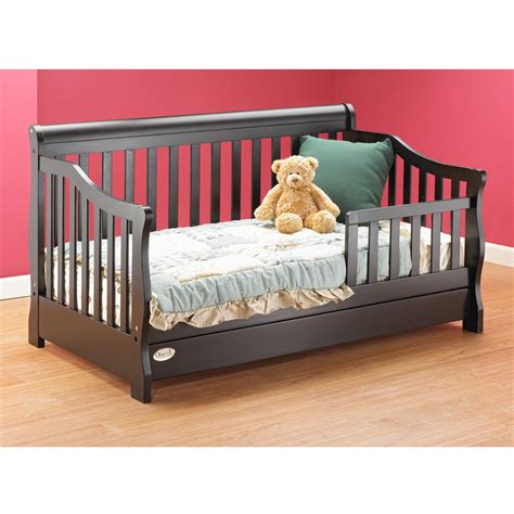 Sophisticated Solid Wood Toddler Bed with Storage Drawer - Walmart.com - Walmart.com