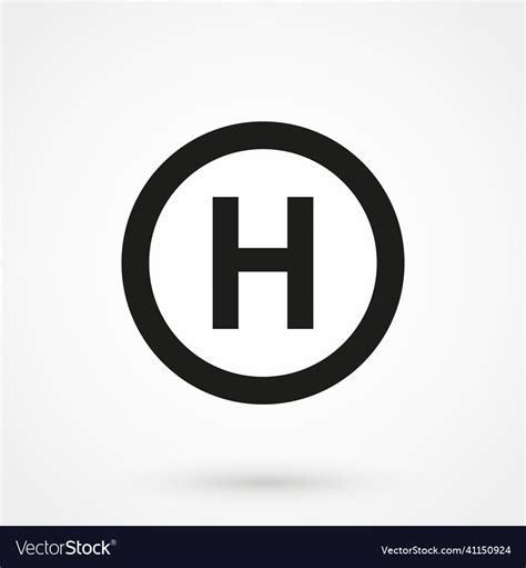 Helicopter landing pad icon Royalty Free Vector Image