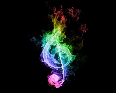 Neon Music Notes Wallpaper - WallpaperSafari