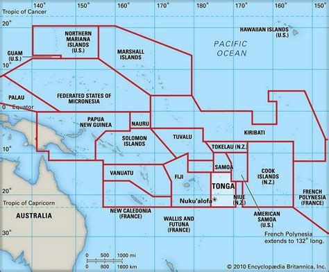 Map of Tonga and geographical facts, Where Tonga is on the world map - World atlas