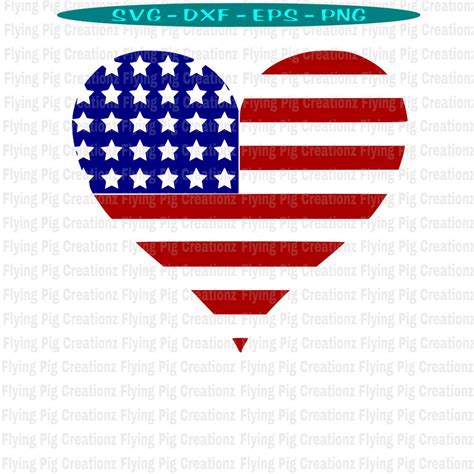 Flag Svg Flag Heart Svg USA Flag Svg American Flag Svg - Etsy