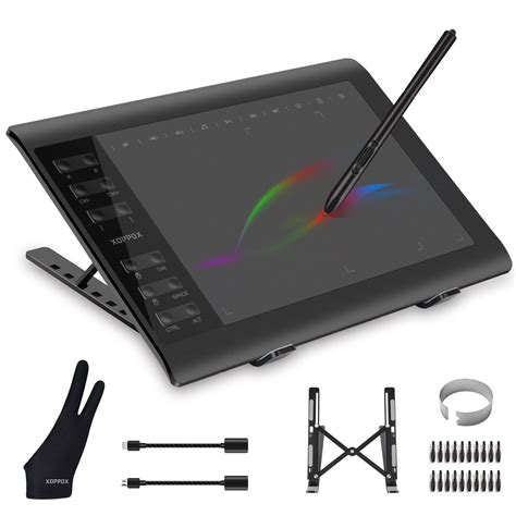 XOPPOX Graphics Drawing Tablet 10 x 6 Inch Large Active Area with 8192 Levels Battery-Free Pen ...