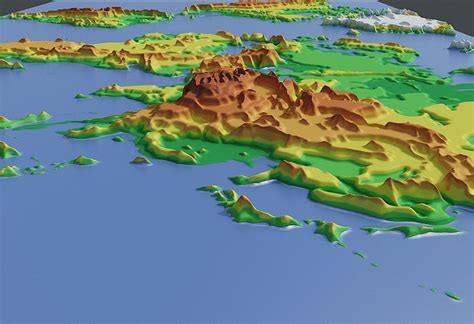 Topographic map of the world 3D model | CGTrader