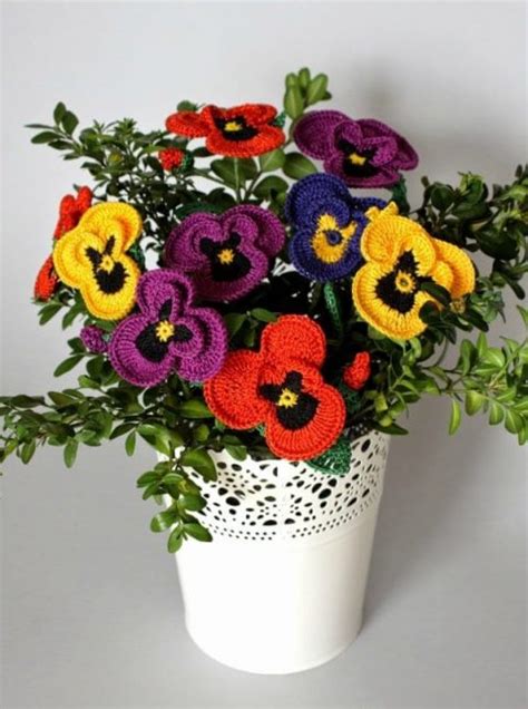 Pansy Flowers Crochet Patterns Free - Your Crochet