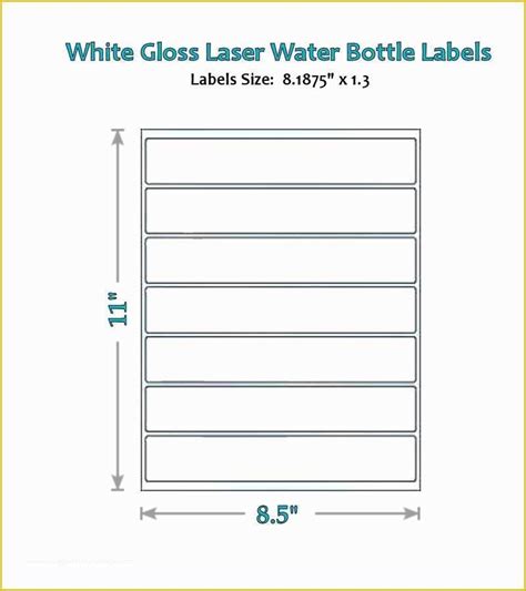 8 Oz Water Bottle Label Template Free Of 49 Blank Water Bottle Label Glossy Wrappers Party New ...