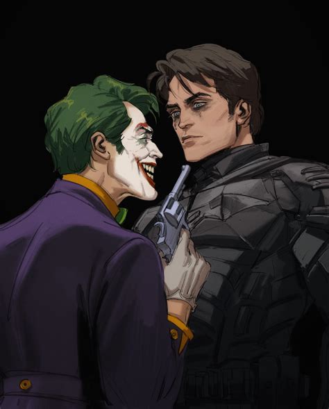 Robert Pattinson Batman and Willem Dafoe Joker. Art by Columbo : r/batman