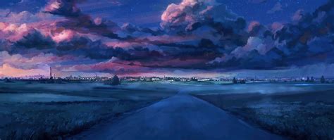 2560x1080 Anime Road To City Everlasting Summer 4k Wallpaper,2560x1080 Resolution HD 4k ...