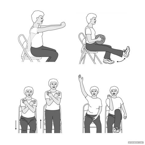 Printable Chair Yoga Exercises For Seniors