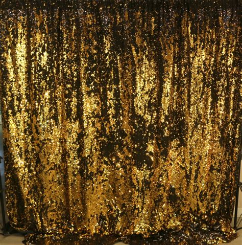 Backdrop - Black and Gold Mermaid Sequins (8 x 8 with tripod frame) - Destination Events