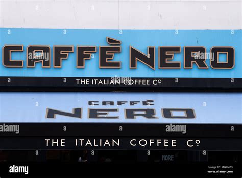 Cafe Nero coffee shop sign logo in the UK Stock Photo - Alamy