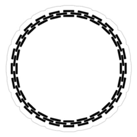 "CHAIN LINK CIRCLE BLACK" Stickers by RJSMITH | Redbubble